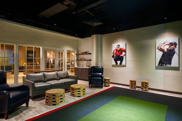 image of couches and chairs in Topgolf Swing Suite