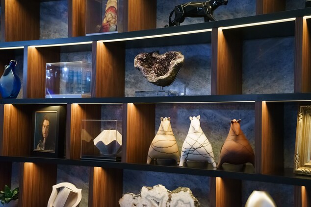 Gallery wall with artifacts