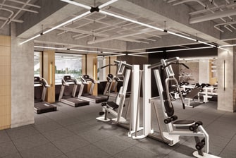 Fitness center with latest equipment
