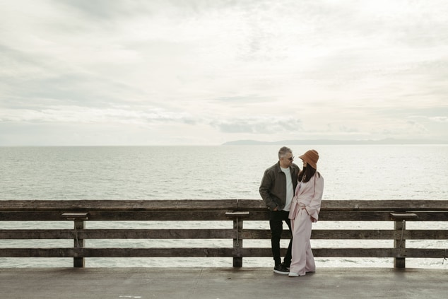 Couple on the Newport Beach Pier