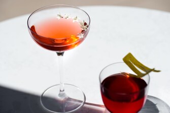 Two red cocktails