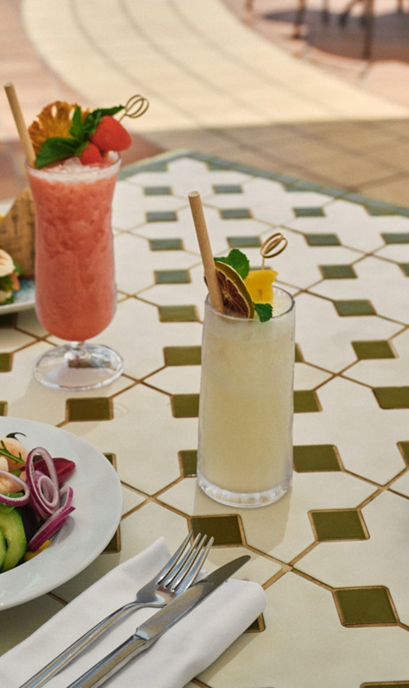 Food at the Pool Bar.