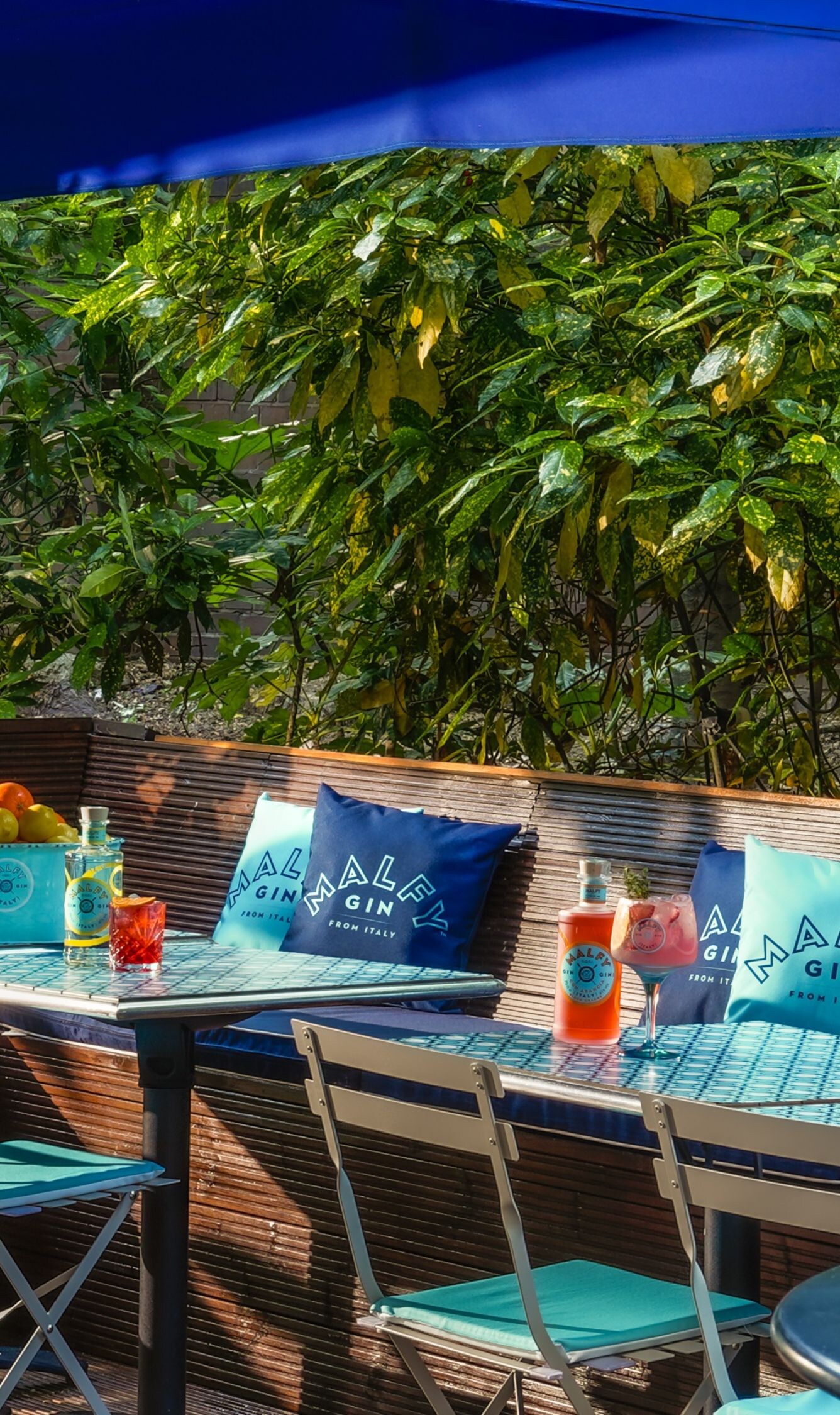 Terraza al aire libre con exposición de ginebra Malfy