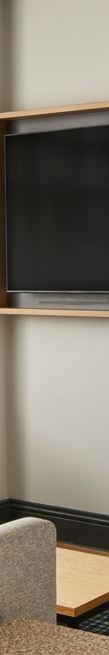 sofa & seating area with smart TV