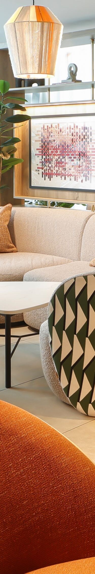 Bright Great Room lounge with sofas and chairs