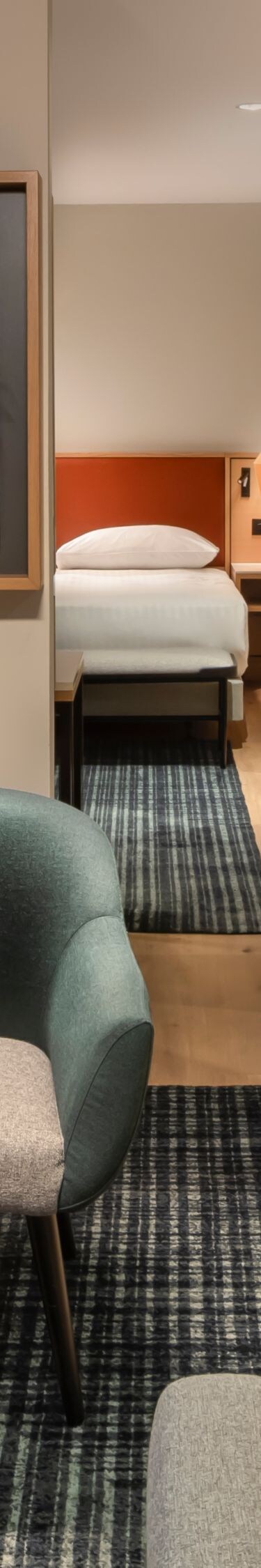 Executive Suite lounge with sofa and television
