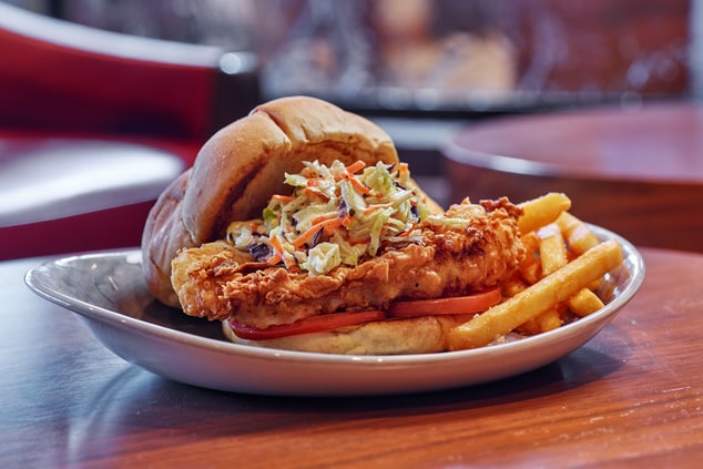 Fried Chicken Sandwich with French Fries
