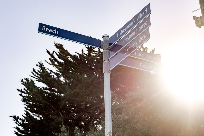 Monterey Marina Walking Path sign