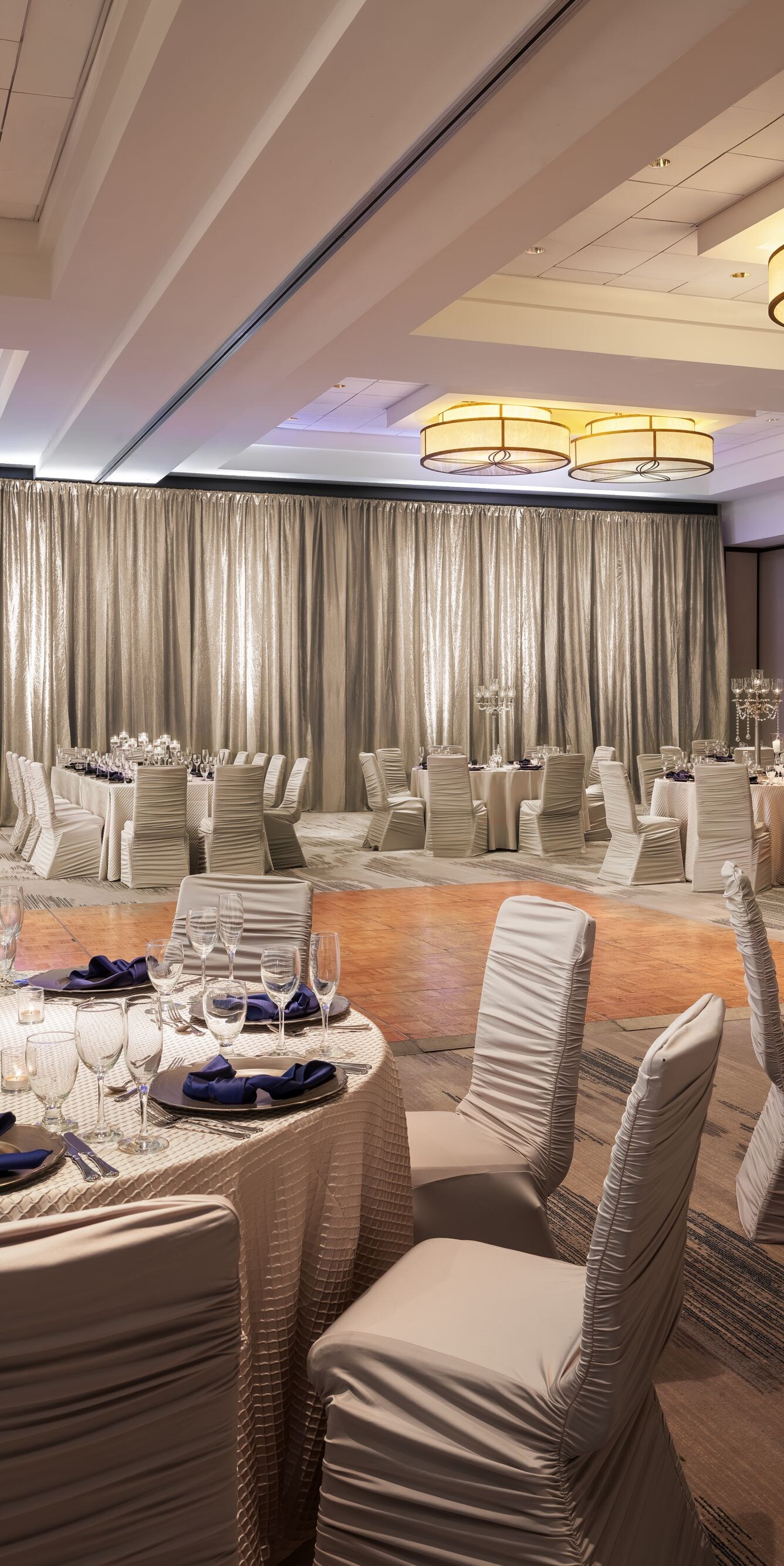 Ballroom interior wide-angle view