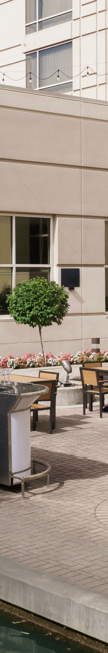 Patio arranged for wedding event