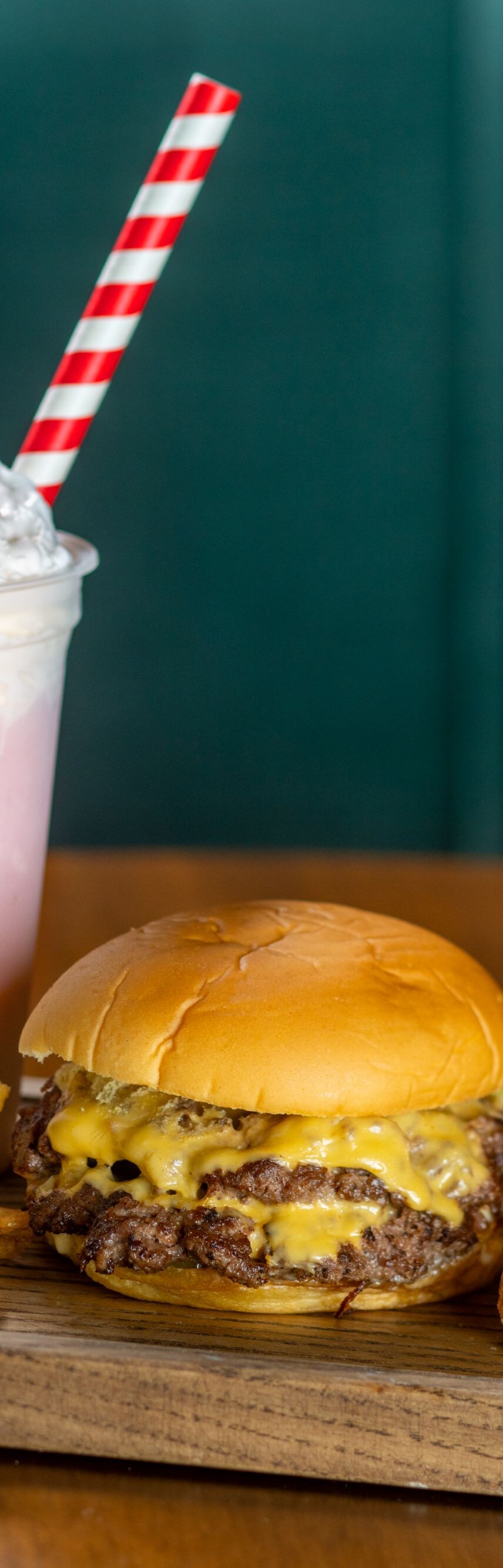 Smashburger and Milkshake