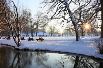 Winterabend – Englischer Garten