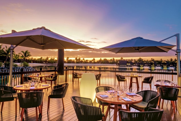 Dining at Goji Deck offers views of the sunset    
