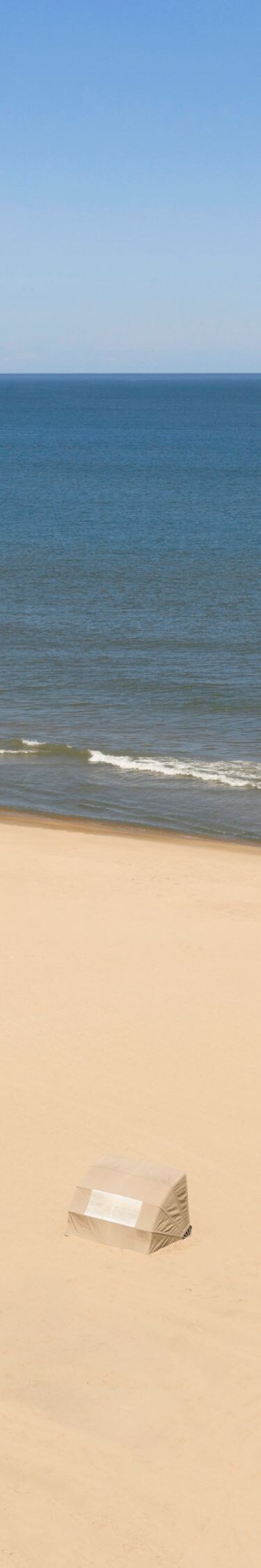 Sandy beach with ocean view