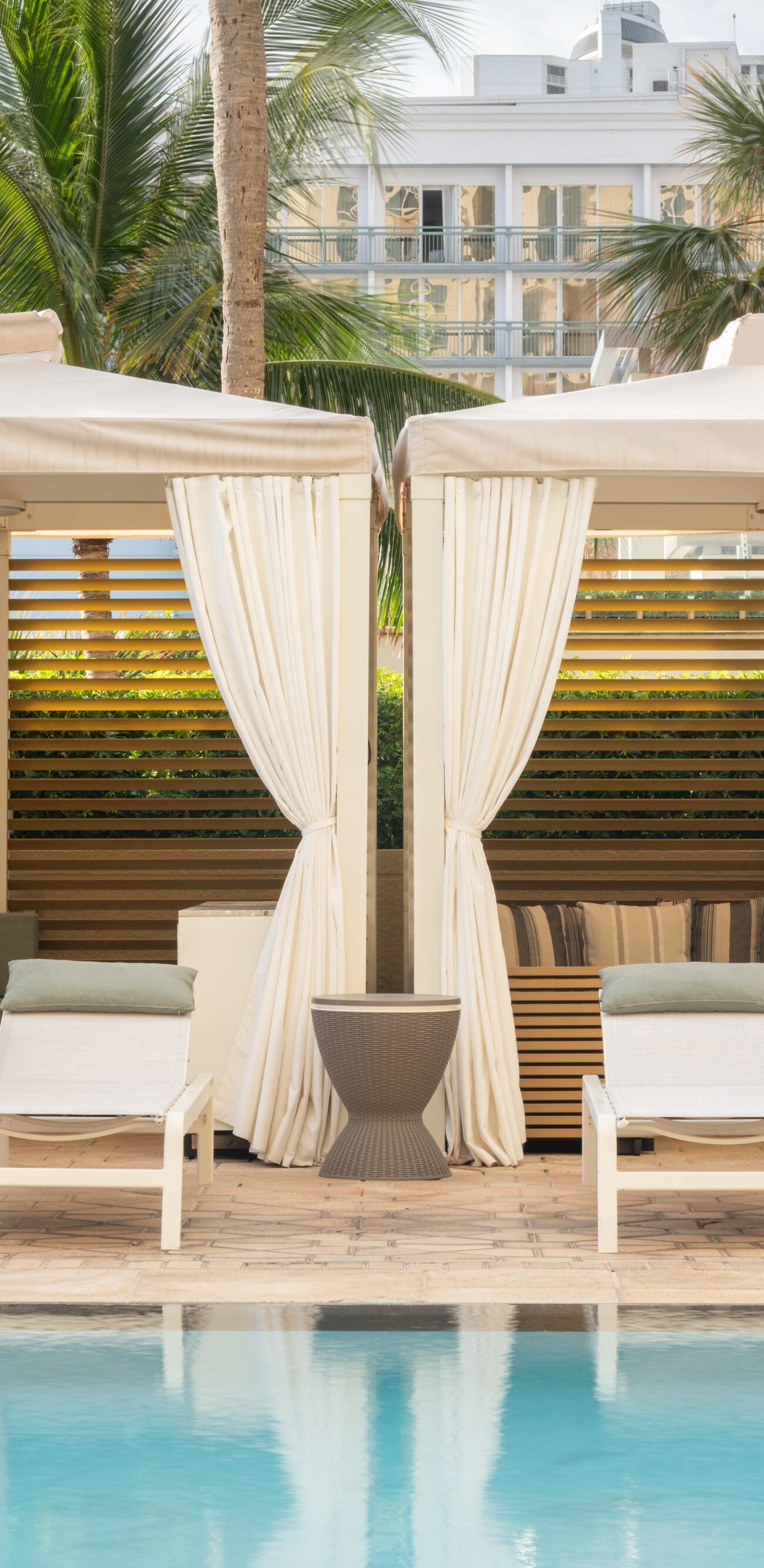 Singer Island resort pool cabanas