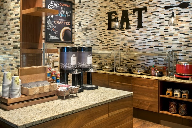 Coffee and Hot Bar in the Concierge Lounge
