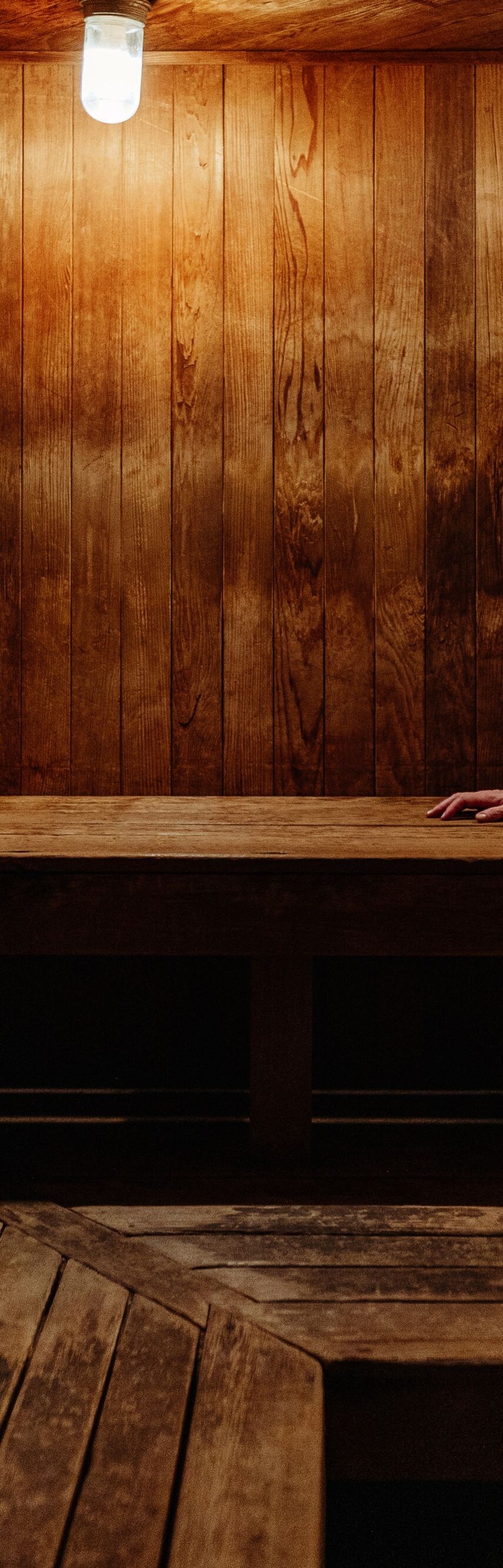 woman in a sauna 