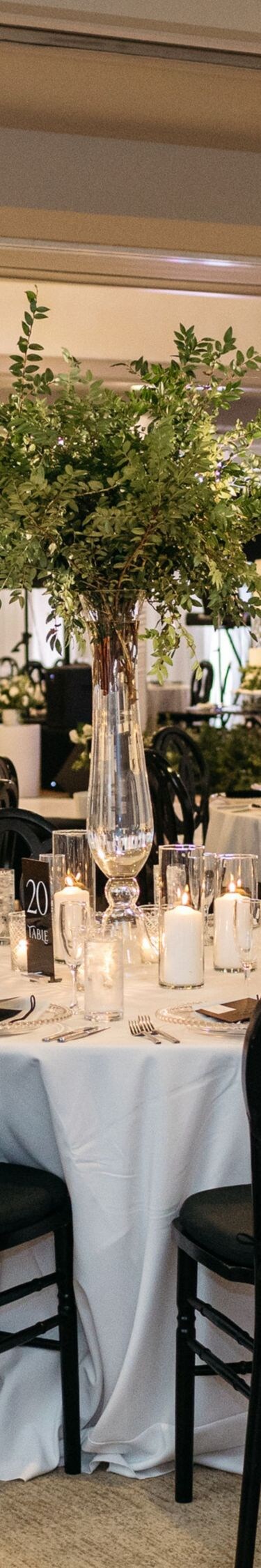 ballroom wedding reception table setup