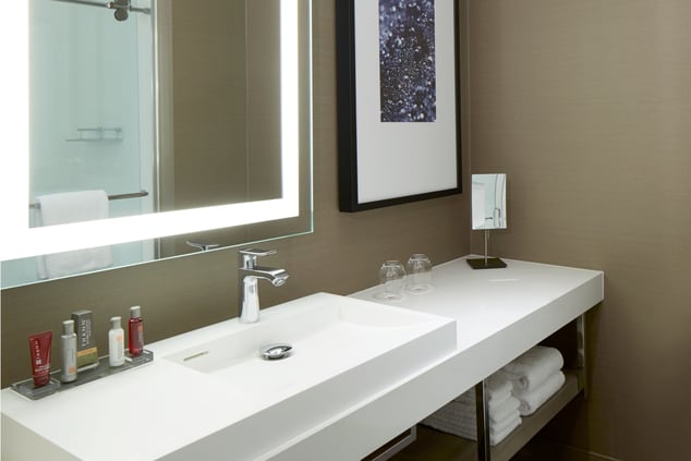 Bathroom with sink and amenities