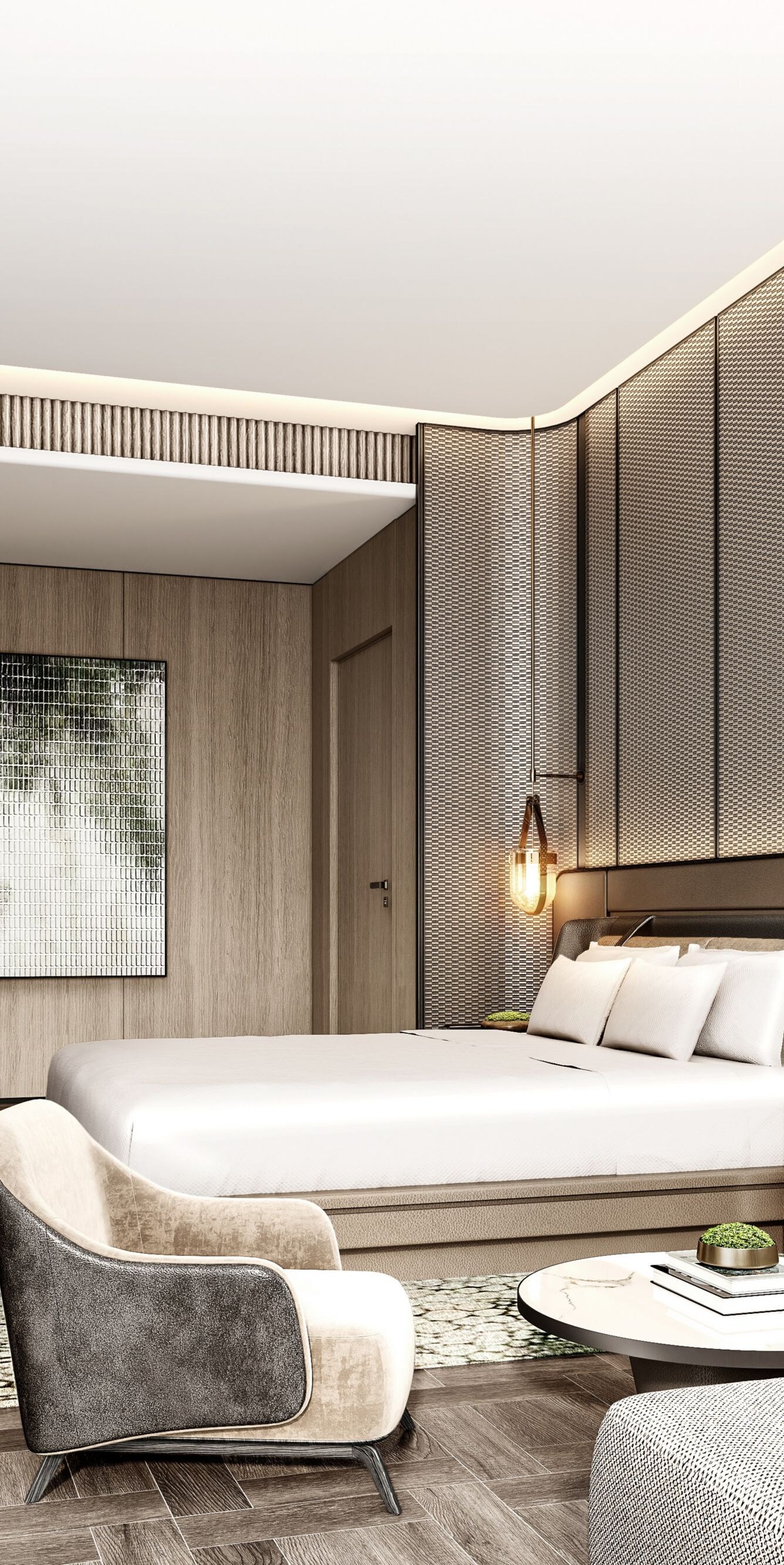 King guest room with modern design