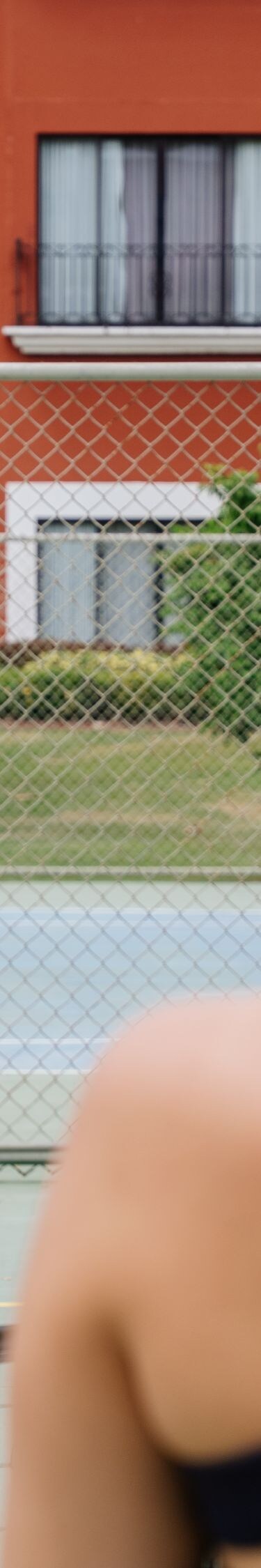 Juego de tenis, pareja jugando, exterior