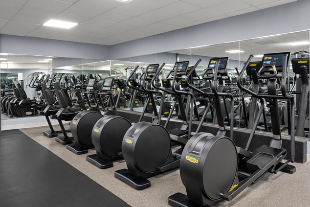 elliptical machines in front of mirrors 