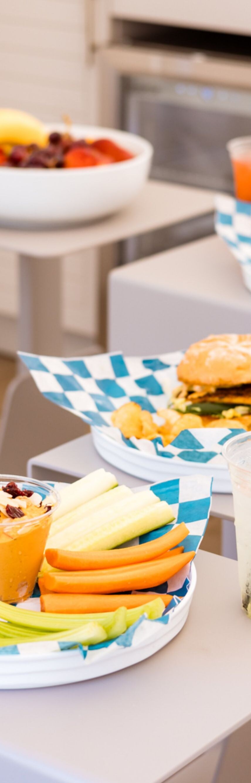 Food in cabana at Clearwater resort