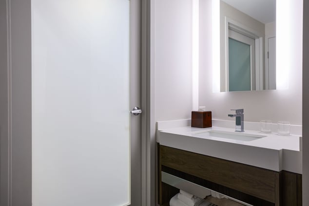 Bathroom in one-bedroom suite 