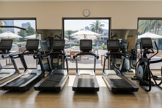 Well-equipped gym at Le Meridien Abu Dhabi