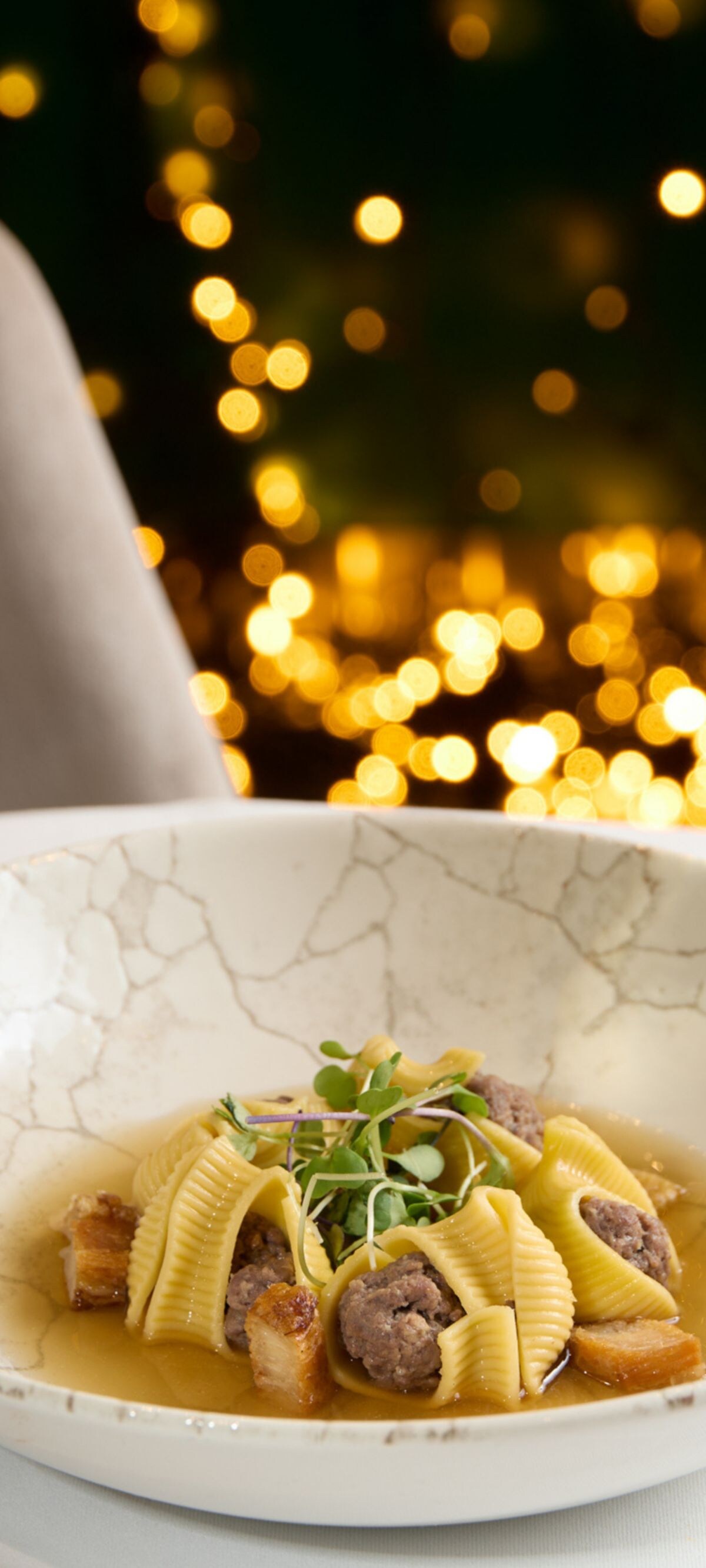 Traditional escudella soup