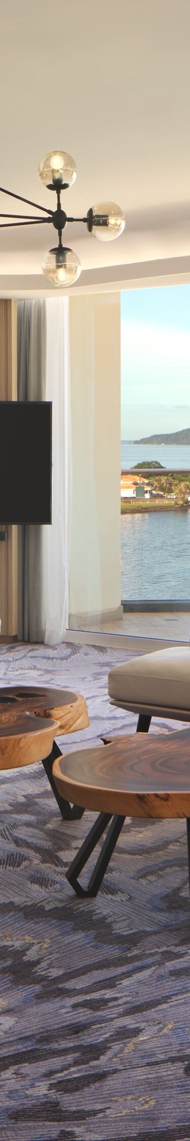 Suite living area with sea view terrace