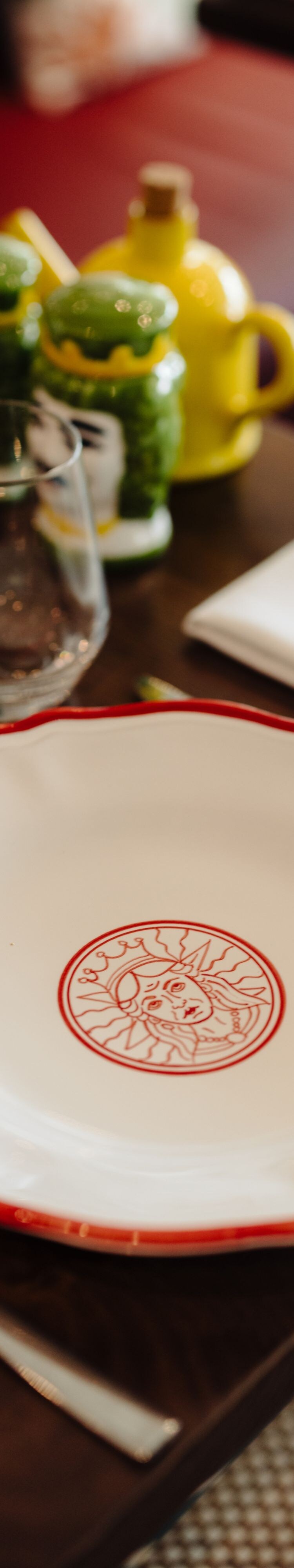 Italian dining table setting