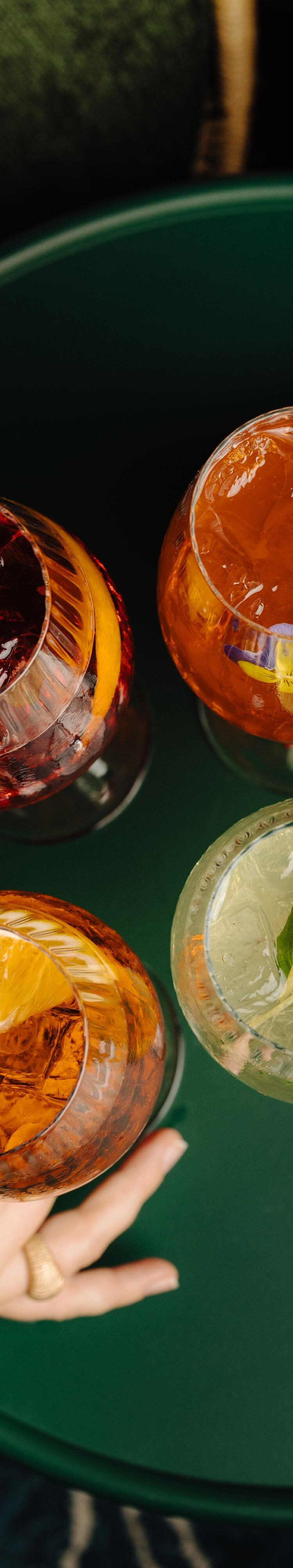 Italian aperitivo cocktail selection