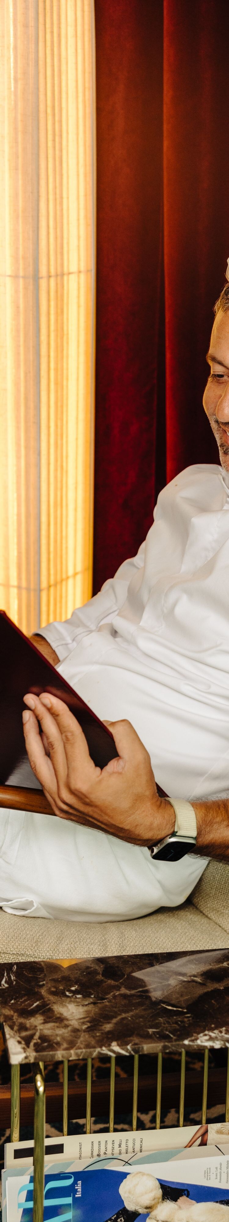 Chef reviewing restaurant menu