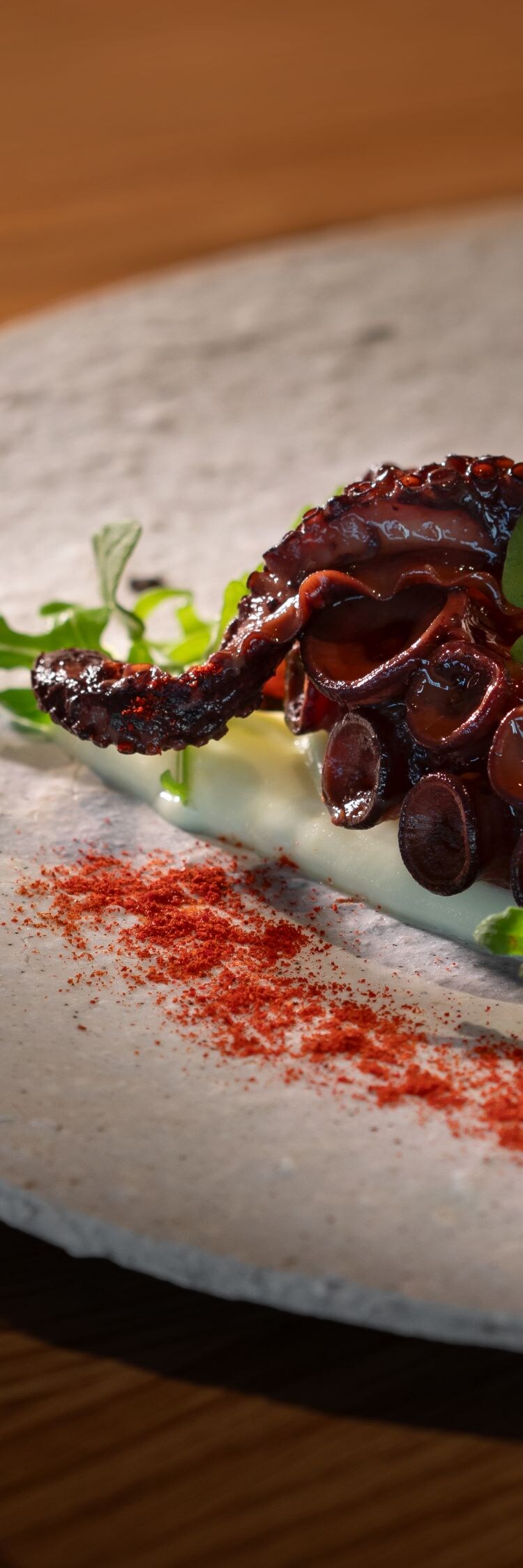 Glazed octopus dish at Sen