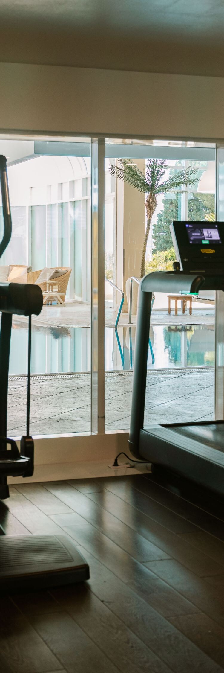 Fitness center with cardio machines