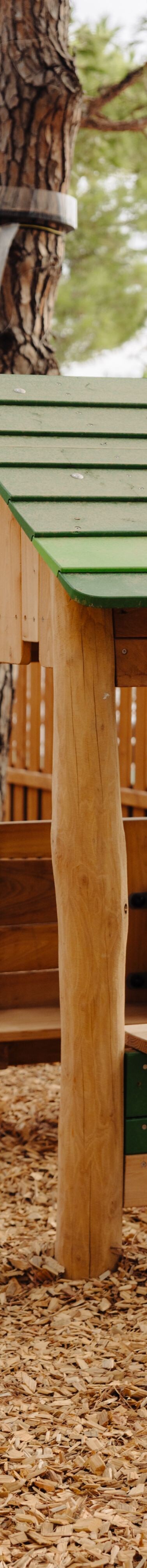 Wooden playhouse in kids club