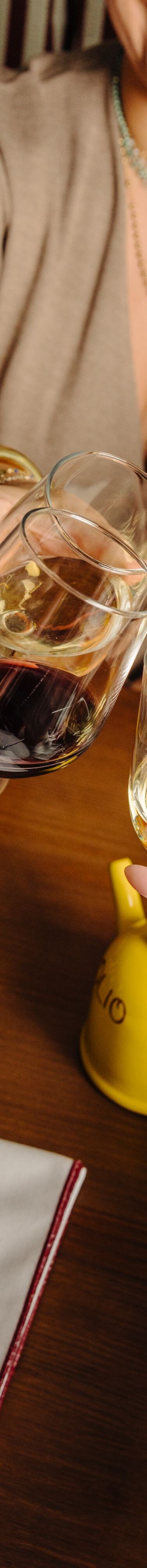 Guests toasting with wine glasses