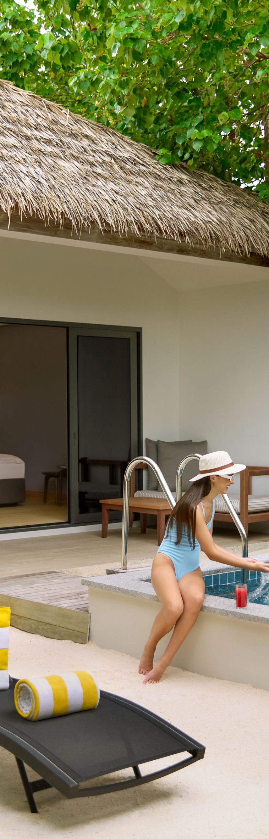 family in two bedroom beach villa