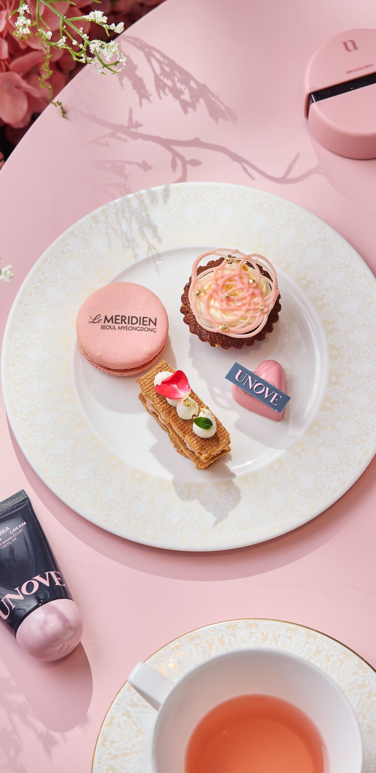Afternoon tea set with desserts