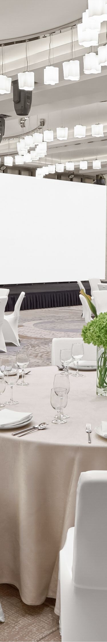 Grand Ballroom set in banquet rounds 