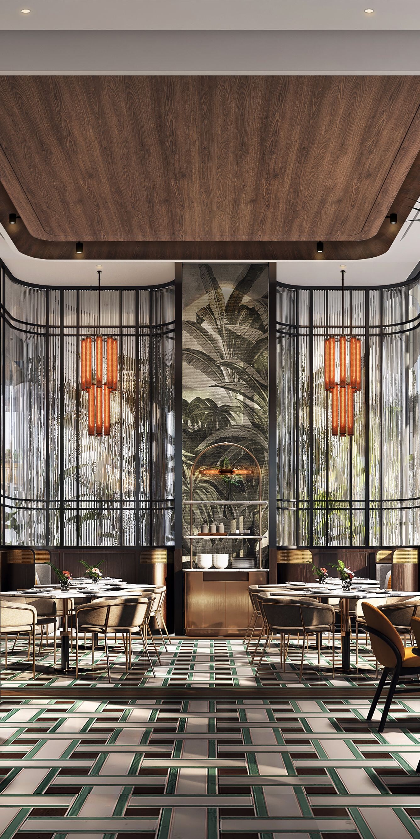 Interior of Belle Époque Brasserie restaurant