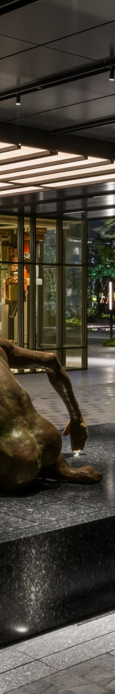 statue on pedestal indoor
