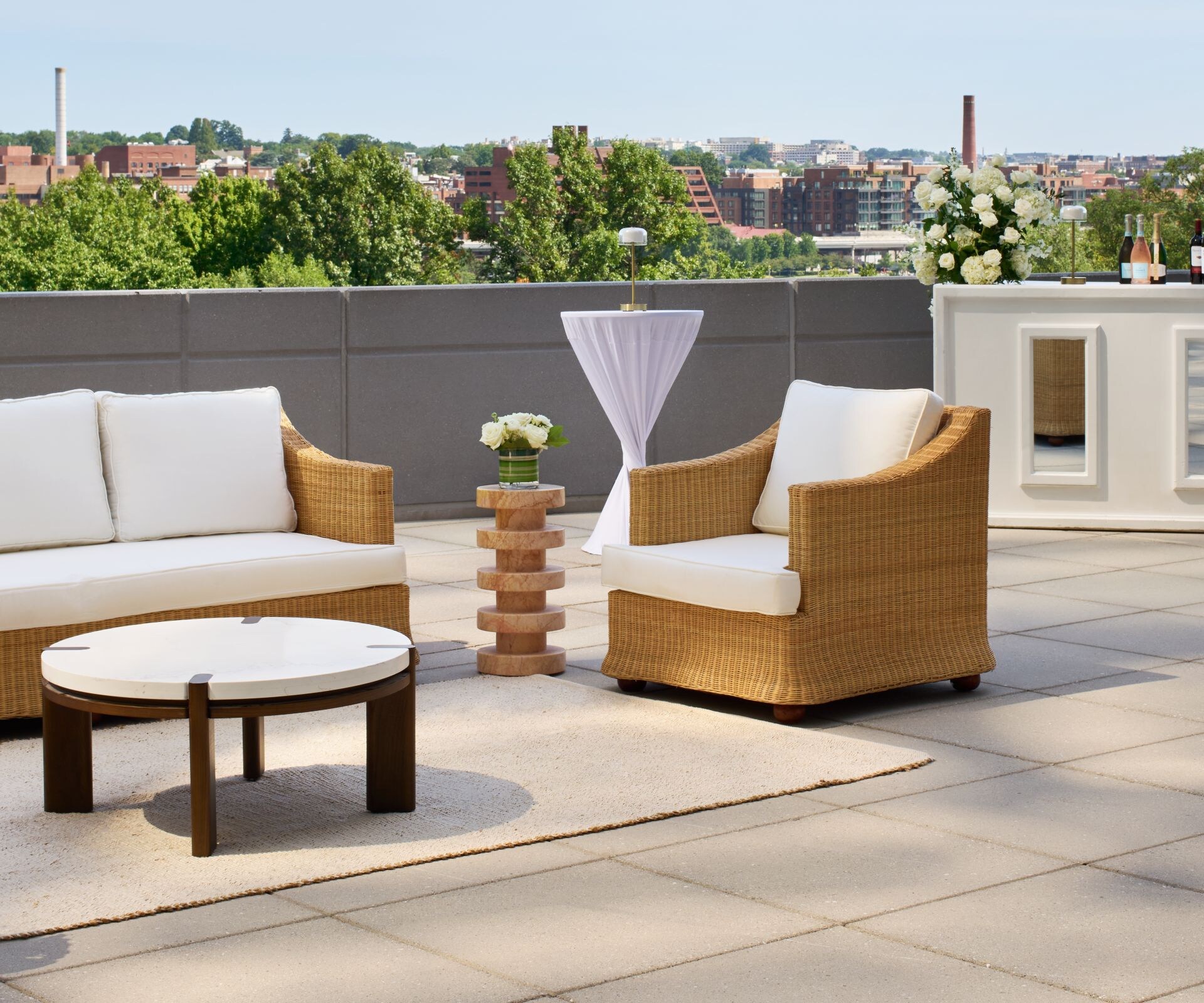 Outdoor rooftop event space