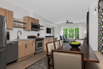 Full-size kitchen and dining area