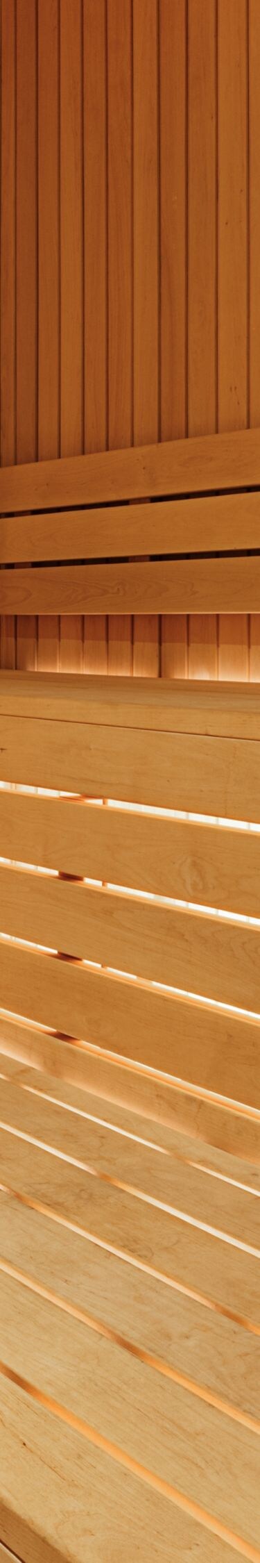 Sauna del spa, toallas