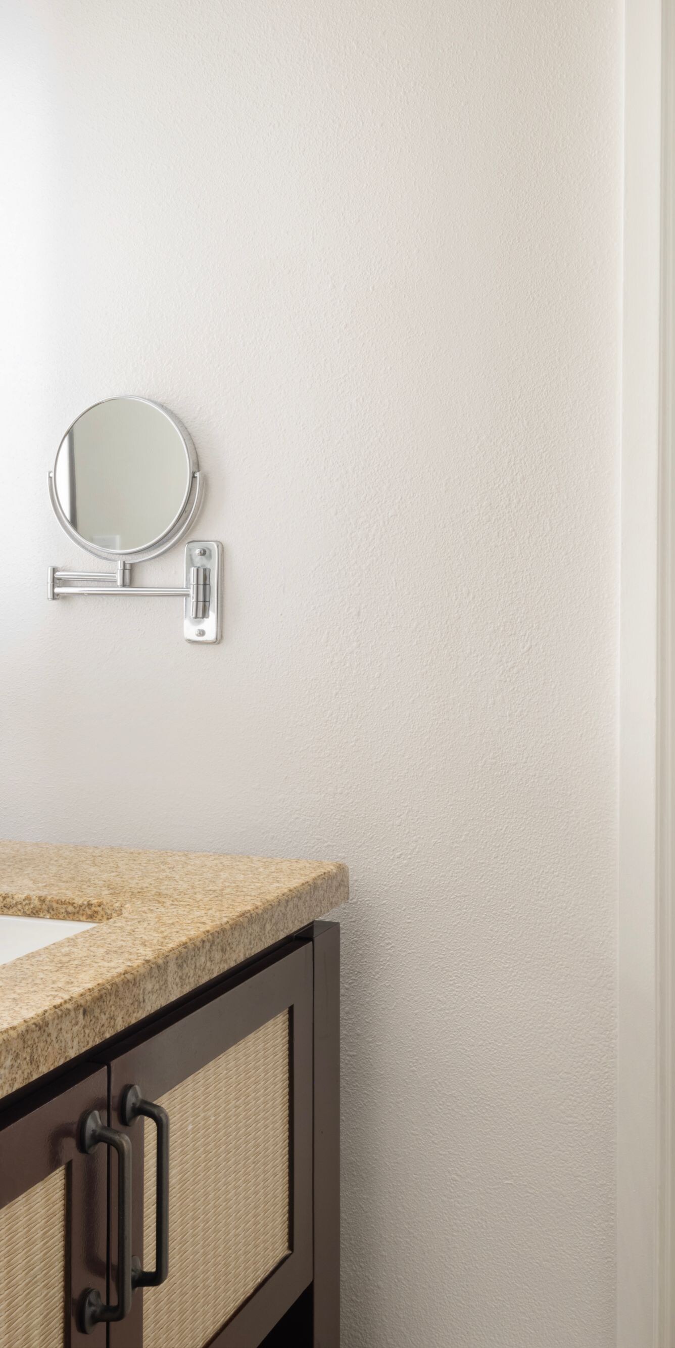 Bathroom with vanity and tub shower