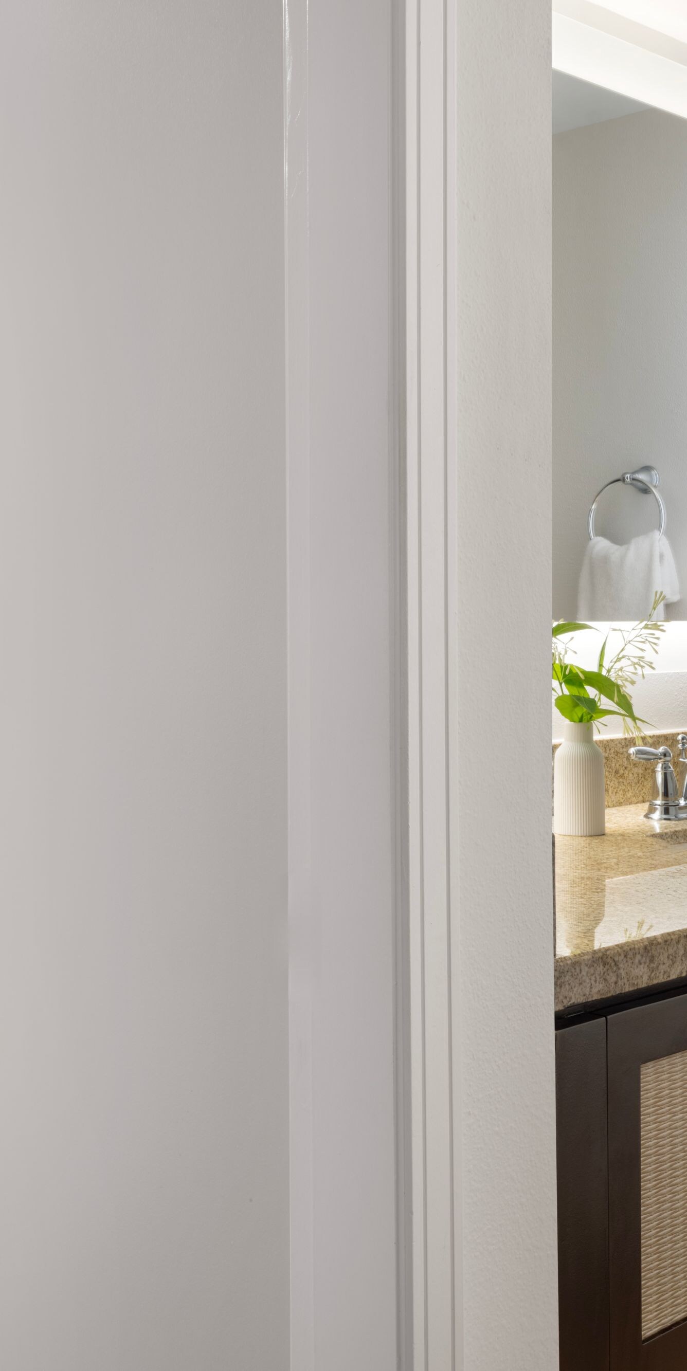 Shower and vanity with one sink