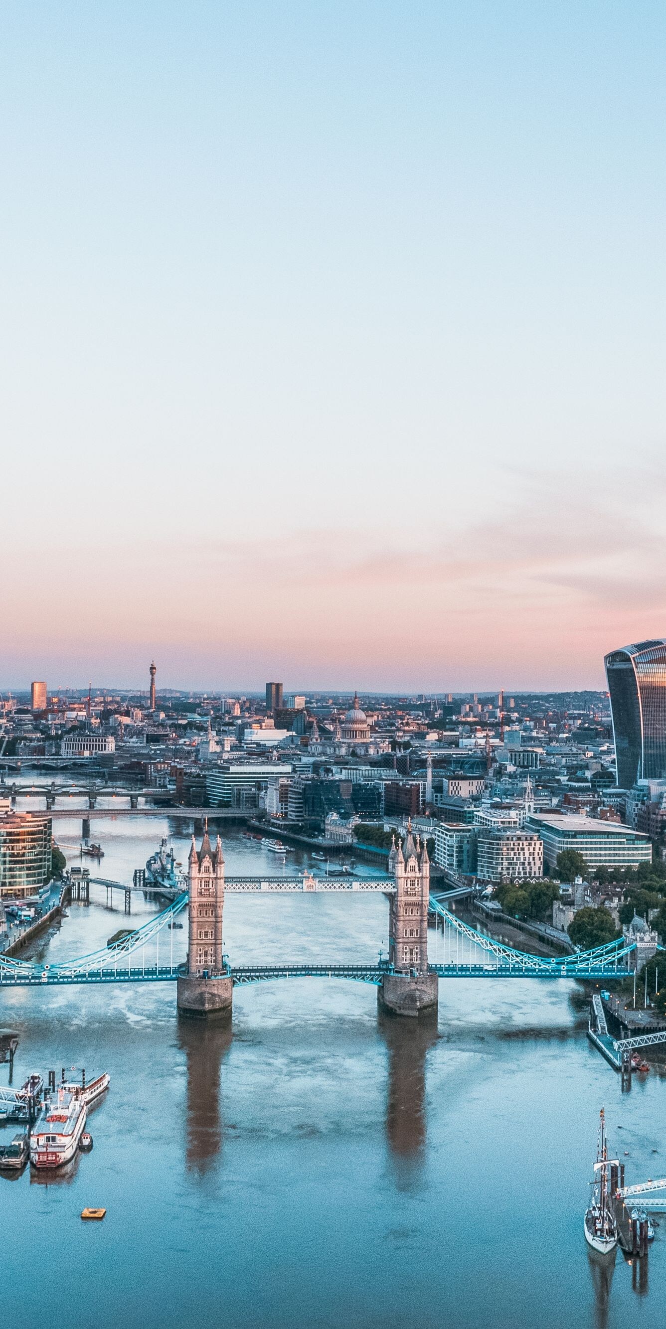 London and river at twilight