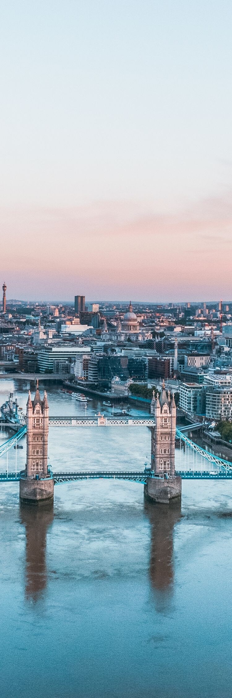 London and river at twilight